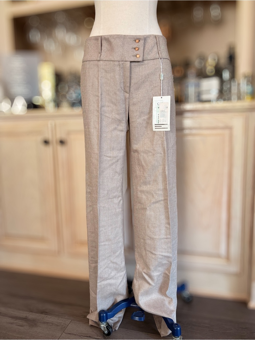 Vintage Missoni Beige Wide-Leg Pants